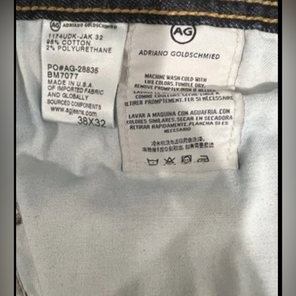 AG Adriano Goldschmied The Everett Slim Straight
AG-ED Denim Blue Size 38x32 USA - Picture 5 of 7